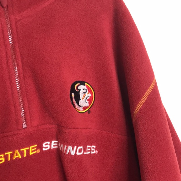 VTG Lee Sports Florida State Seminoles Fleece 1/4 Zip Pullover Sweatshirt - Picture 5 of 12